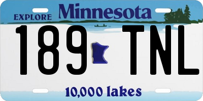MN license plate 189TNL