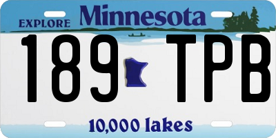 MN license plate 189TPB