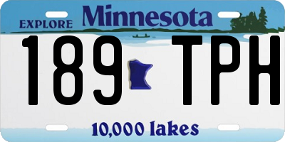MN license plate 189TPH