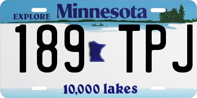 MN license plate 189TPJ