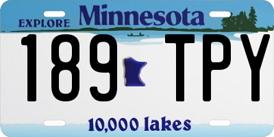 MN license plate 189TPY