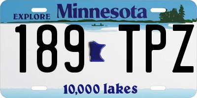 MN license plate 189TPZ