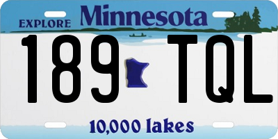 MN license plate 189TQL