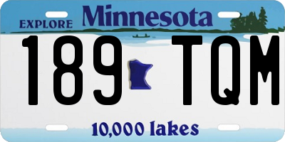 MN license plate 189TQM