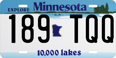 MN license plate 189TQQ
