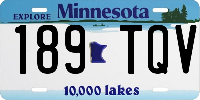 MN license plate 189TQV