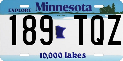 MN license plate 189TQZ