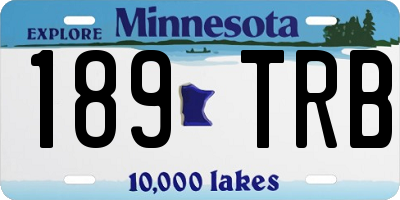 MN license plate 189TRB
