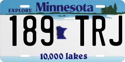 MN license plate 189TRJ