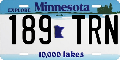 MN license plate 189TRN