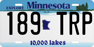 MN license plate 189TRP