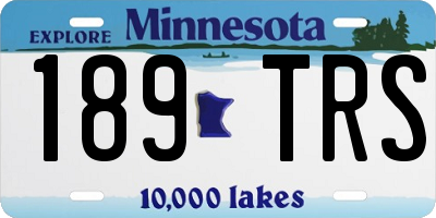 MN license plate 189TRS