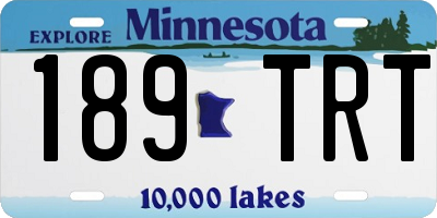 MN license plate 189TRT