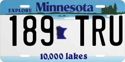 MN license plate 189TRU