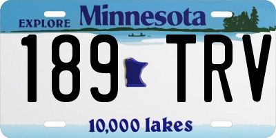 MN license plate 189TRV