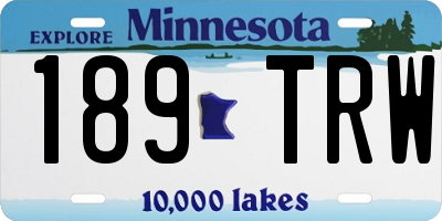 MN license plate 189TRW