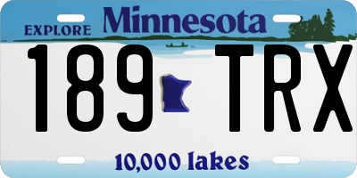 MN license plate 189TRX