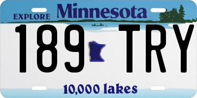 MN license plate 189TRY