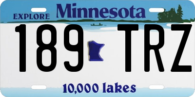 MN license plate 189TRZ