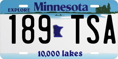 MN license plate 189TSA