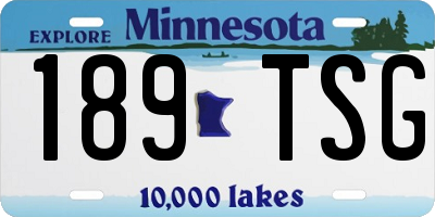 MN license plate 189TSG