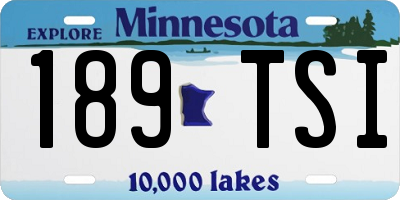 MN license plate 189TSI