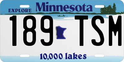 MN license plate 189TSM
