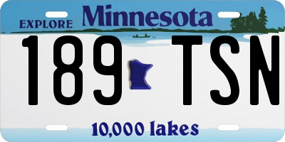 MN license plate 189TSN