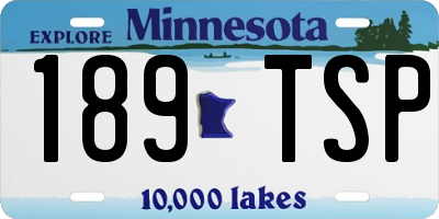 MN license plate 189TSP