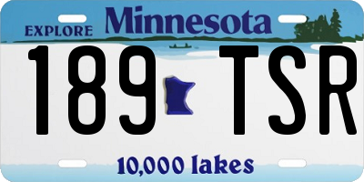 MN license plate 189TSR
