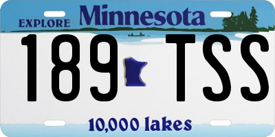 MN license plate 189TSS