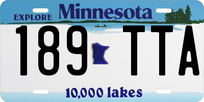 MN license plate 189TTA