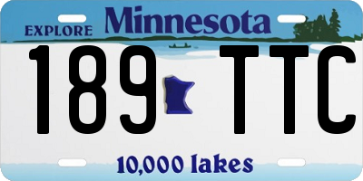 MN license plate 189TTC