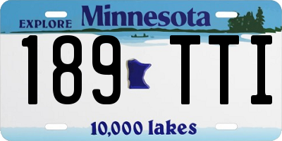 MN license plate 189TTI