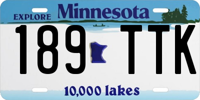 MN license plate 189TTK