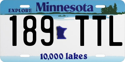 MN license plate 189TTL