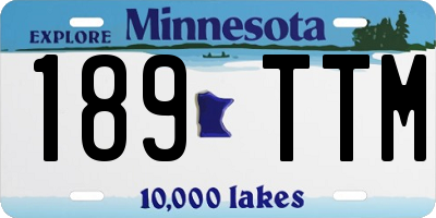MN license plate 189TTM