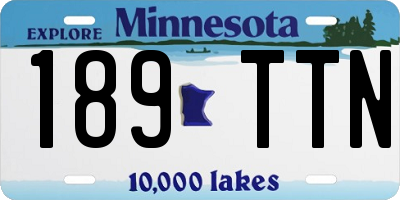 MN license plate 189TTN