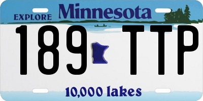 MN license plate 189TTP