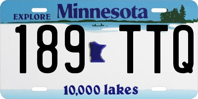 MN license plate 189TTQ