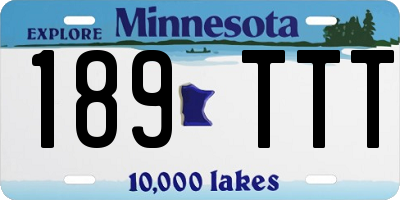 MN license plate 189TTT