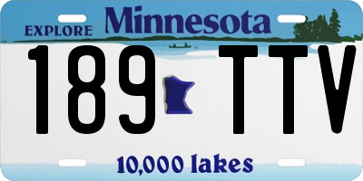 MN license plate 189TTV