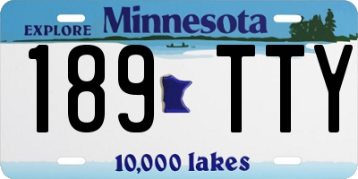 MN license plate 189TTY