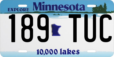 MN license plate 189TUC