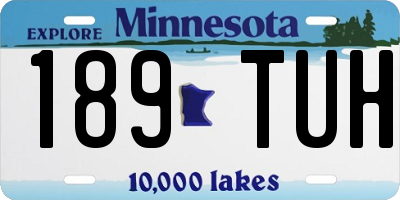MN license plate 189TUH