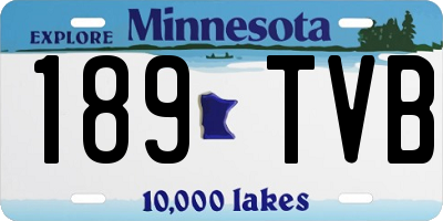 MN license plate 189TVB