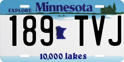 MN license plate 189TVJ