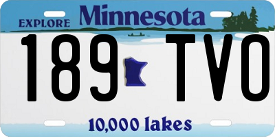MN license plate 189TVO