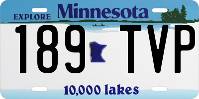 MN license plate 189TVP