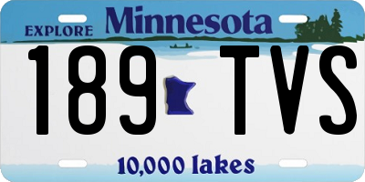 MN license plate 189TVS